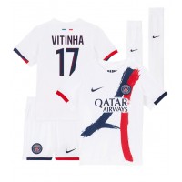 Paris Saint-Germain Vitinha #17 Gostujuci Dres za djecu 2024-25 Kratak Rukav (+ Kratke hlače)